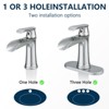 Grungis Single Hole Bathroom Sink Faucet with Deck Plate,Bathroom Faucet with Pop Up Drain and Supply Lines for Home Sinks - 3 of 4