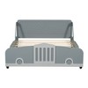 Full Car Bed for Kids, Car Shaped Platform Bed with Wheels, Headboard and Footboard, Bed Frame Slat Support No Box Spring Needed for Boys Girls - 3 of 4