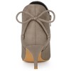 Allegra K Women's Pointed Toe Back Bow Side Zipper Kitten Heel Ankle Booties - 3 of 4