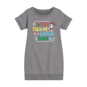 - Paw Patrol - Daddy's Pawsome Camping Buddy Graphic Short Sleeve Fleece Dress - 1 of 4