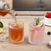 Itopfox Vintage Glassware Drinking Glasses Set of 6, 12 oz Hobnail Glass Cups, Embossed Clear Water Tumbler for Beer, Cocktail, Whiskey, Juice - 4 of 4