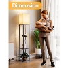 Floor Lamp with Shelves for Living Room, Shelf Floor Lamp with 3 CCT LED Bulb, Corner Display Standing Column Lamp - 3 of 4