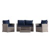 Flash Furniture Aransas Series 4 Piece Patio Set with Back Pillows and Seat Cushions - 3 of 4