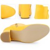 BLISSFUL STEP Round Toe Side Zip Block Heel Ankle Boots for Women - 4 of 4