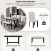 YOOCOZZ  Modern 6-Piece Dining Set with Marbled Table- White - 2 of 4