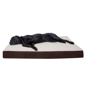FurHaven Faux Sheepskin & Suede Deluxe Cooling Gel Top Dog Bed