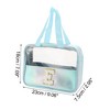 Unique Bargains Women's Clear Letter E Makeup Bag Blue 1 Pc - 3 of 3