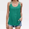 Women's Tank Tops Eyelet Embroidery Sleeveless Spaghetti Strap Tops Scoop Neck Cute Loose Fit Casual Summer Textured Cami Tops - 3 of 4