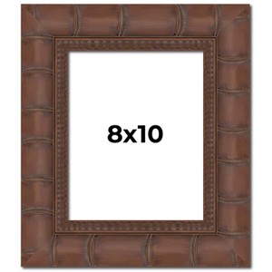PosterPalooza | 8x10 Wide Bamboo Picture Frame, UV Acrylic, 4 Finishes - Brown, Black, Silver, and Natural - 1 of 4