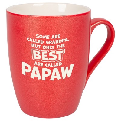 Elanze Designs Only The Best Are Called Papaw Crimson Red 10 ounce New Bone China Coffee Cup Mug