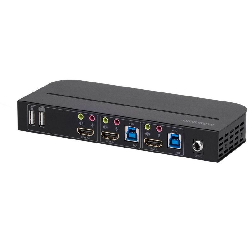 Monoprice Blackbird 4K HDMI 2.0 and USB 3.0 2x1 KVM Switch, 4K@60Hz, HDR, YCbCr 4:4:4, HDCP 2.2, Share 2 Computers with 1 Keyboard Mouse Monitor, 2 of 7
