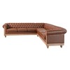 Large 104'' Retro Style PU Leather Corner Sectional Sofa with Tufted Backrest and Solid Birch Legs - 4 of 4