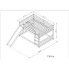 NicBex Full over Full Loft and Bunk Bed with Slide and Ladder,with Safety Guardrails,for Kids Teens Adults - 4 of 4