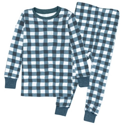 Honest Baby Toddler Boys' 2pc Painted Buffalo Snug Fit Pajama Set - Navy