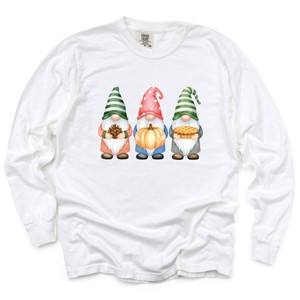 Simply Sage Market Fall Three Gnomes Garment Dyed Long Sleeve - 1 of 4