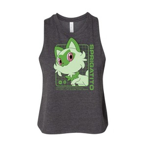 Women's - Pokémon - Sprigatito Stats Graphic Racerback Tank - 1 of 2