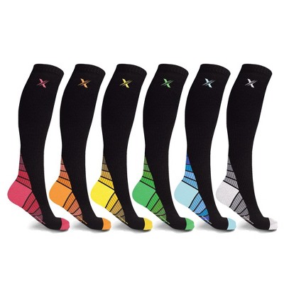 Extreme Fit Copper Compression Socks - Knee High For Running, Athtletics,  Travel - 6 Pair : Target