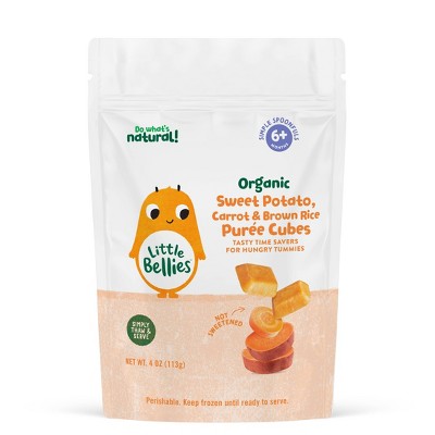 Little Bellies Organic Frozen Sweet Potato Carrot and Brown Rice Baby Food Purée Cubes - 4oz
