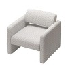 PAGED Modern Lazy Sofa Chair with Armrests, Comfy Velvet Fabric Accent Chair for Bedroom, Living Room to Read, Watch TV - 3 of 4