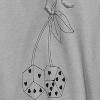 Rerun Island Men's Cherry Dice Hearts Long Sleeve Graphic Cotton Sweatshirt Hoodie - 2 of 4