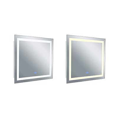 CWI Lighting Abril Rectangle Matte White LED 40 in. Mirror From our Abril Collection