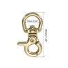 Unique Bargains Pure Brass Round Lobster Clasp Keychains for DIY Leather Craft - 2 of 4