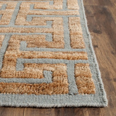 Hand-Knotted Geometric Grey/Beige Wool & Viscose 4' x 6' Rug