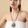 SOHI Women's Peach Orange Party Stone Pendant Necklace - 4 of 4