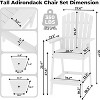Nasitip Adirondack Barstools Set of 2 with Tray - 350LB Capacity, Wooden Bar Height Chairs for Deck, Patio & Backyard - 3 of 4