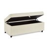 CAVINAS 45" Modular Sectional Storage Ottoman with Wheels,Convertible Storage Bench and Extra Foot Rest for Living Room,Lounge - 2 of 4