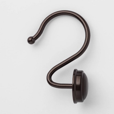 S Hook Without Roller Ball Shower Curtain Rings Matte Black - Made By  Design™ : Target