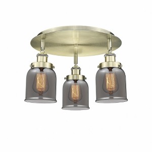 Bell - 3 Light Flush Mount In Art Deco Style-9.25 Inches Tall and 16.75 Inches Wide - 1 of 1