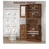 Versatile freestanding tall cabinet with glass doors, perfect for living room and kitchen storage and style - 4 of 4