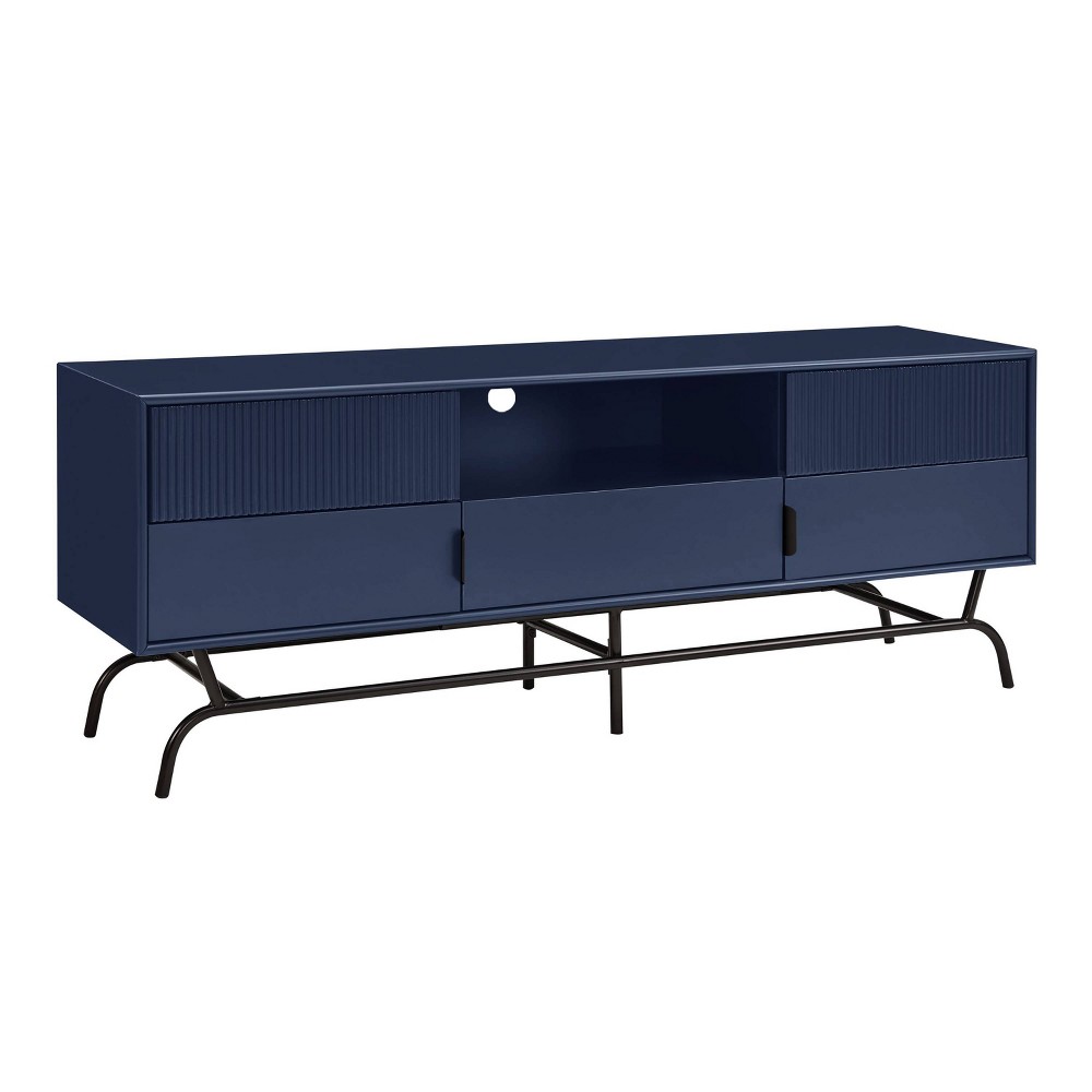 Photos - Mount/Stand miBasics Meadowgrove Modern 3 Drawer TV Stand for TVs up to 65" with Cabin