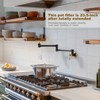 WOWOW Wall Mounted Pot Filler Faucet with Double Joint Swing Arms in Brushed Nickel - 3 of 4