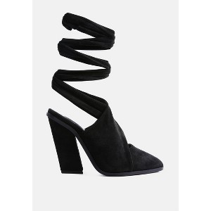 Mama Fav Lace Up Block Heel Mules - 1 of 4