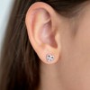 Girls' Love of God Heart Cross Push Back Sterling Silver Earrings - In Season Jewelry - image 3 of 4