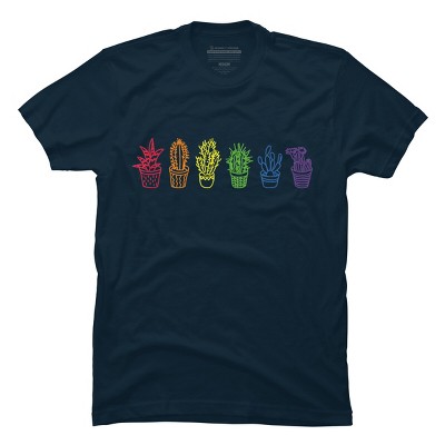 Adult Design By Humans Cactus Lover Succulent Rainbow Pride Garden By Avocato T-Shirt
