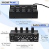 4-Channel Headphone Amplifier for Group Listening with Independent Volume Controls, 4 Outputs, Easy Connection - 2 of 4