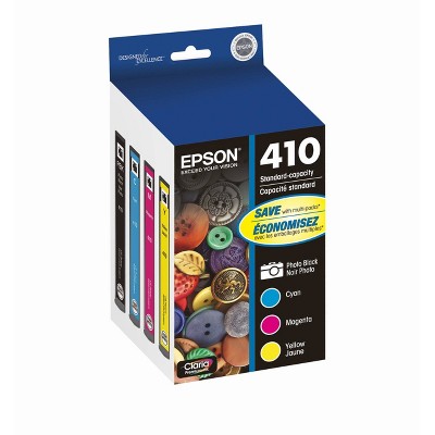 Epson 410 4pk Combo Ink Cartridges - Black/Cyan/Magenta/ Yellow (T410520-CP)
