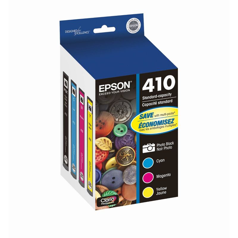 Epson 410 4pk Combo Ink Cartridges - Black/Cyan/Magenta/ Yellow (T410520-CP), 3 of 11