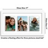 Americanflat 4x6 Collage Picture Frame - Fits Three 4x6 Photos or use as One 9x17 Frame -- Collage Frames with Floating Effect - White - 2 of 4