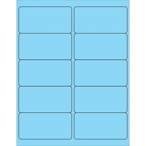 Tape Logic Rectangle Laser Labels 4" x 2" Pastel Blue 1000/Case (LL178BE) - 1 of 1