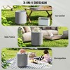 Outsunny 2.6 Gal Outdoor Side Table, 3-In-1 Concrete Cooler Bar Table with Storage, Removable Ice Bucket and Lid - 4 of 4