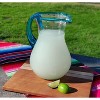 Dos Sueños Mexican Hand Blown Glassware Combo Set - Aqua Rim Pitcher and Drinking Glasses - 3 of 4