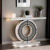 Hommoo 43-Inch Modern Mirrored Console Table Silver - 4 of 4