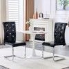 KTMBDW Faux Leather Metal Frame Dining Chairs,Modern Retro Alligator Skin Upholstered Dining Chairs for Kitchen,Living Room - 2 of 4