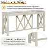 NicBex Modern Crisscross Design Console Table with 4 Storage Drawers,Entryway Table Foyer Tables for Hallway,Kitchen,Living Room - 4 of 4