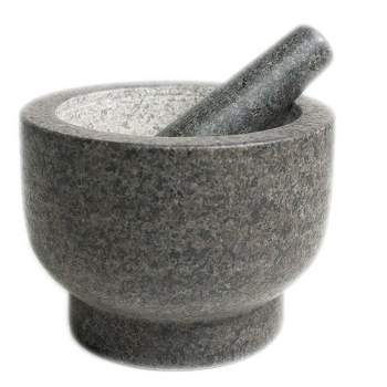 Cilio by Frieling, Goliath Natural Granite Mortar and Pestle Set, 5in Tall,  Gray