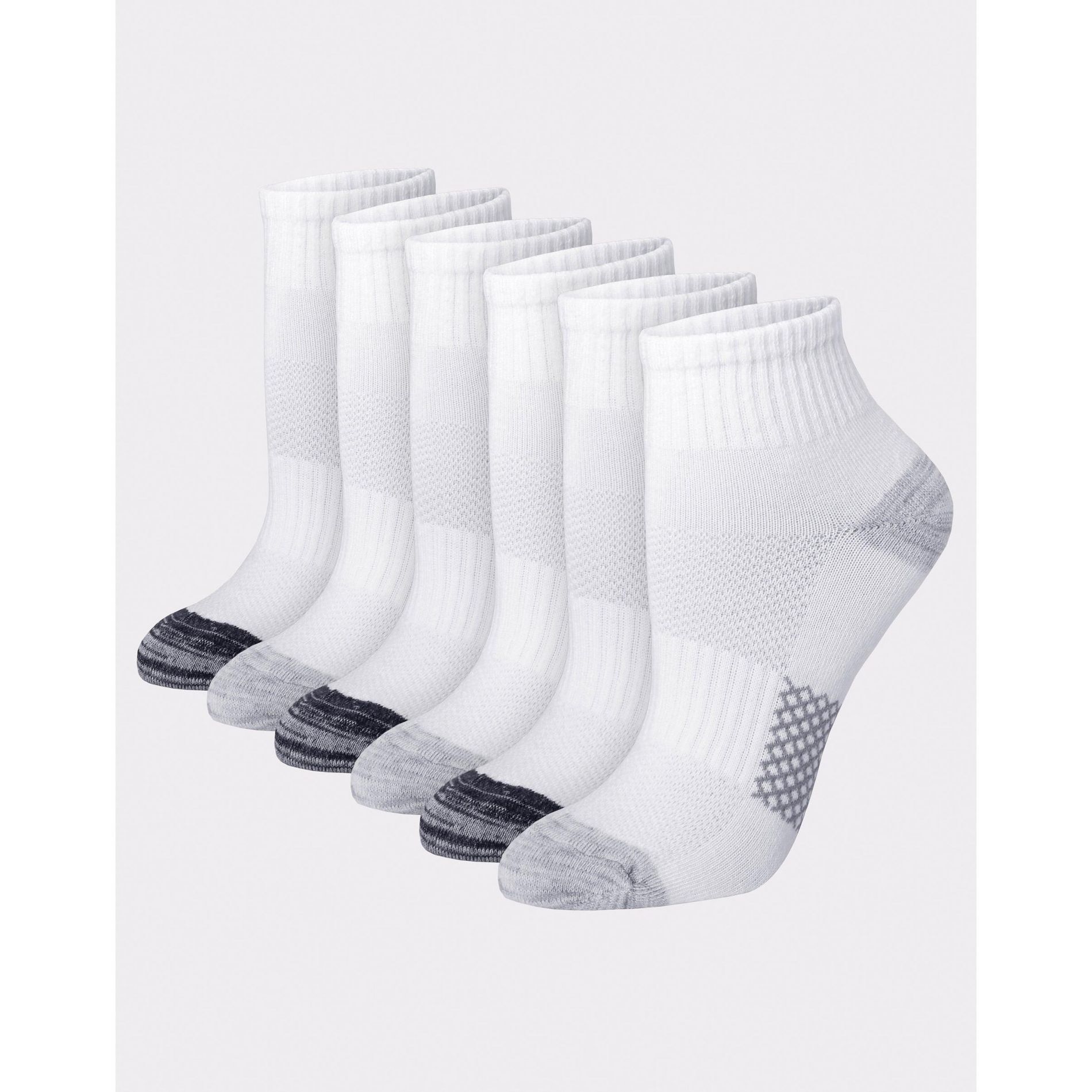Hanes X-Temp Women's Ankle Socks, Extended Sizes, 6-Pairs